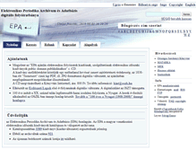 Tablet Screenshot of efolyoirat.oszk.hu